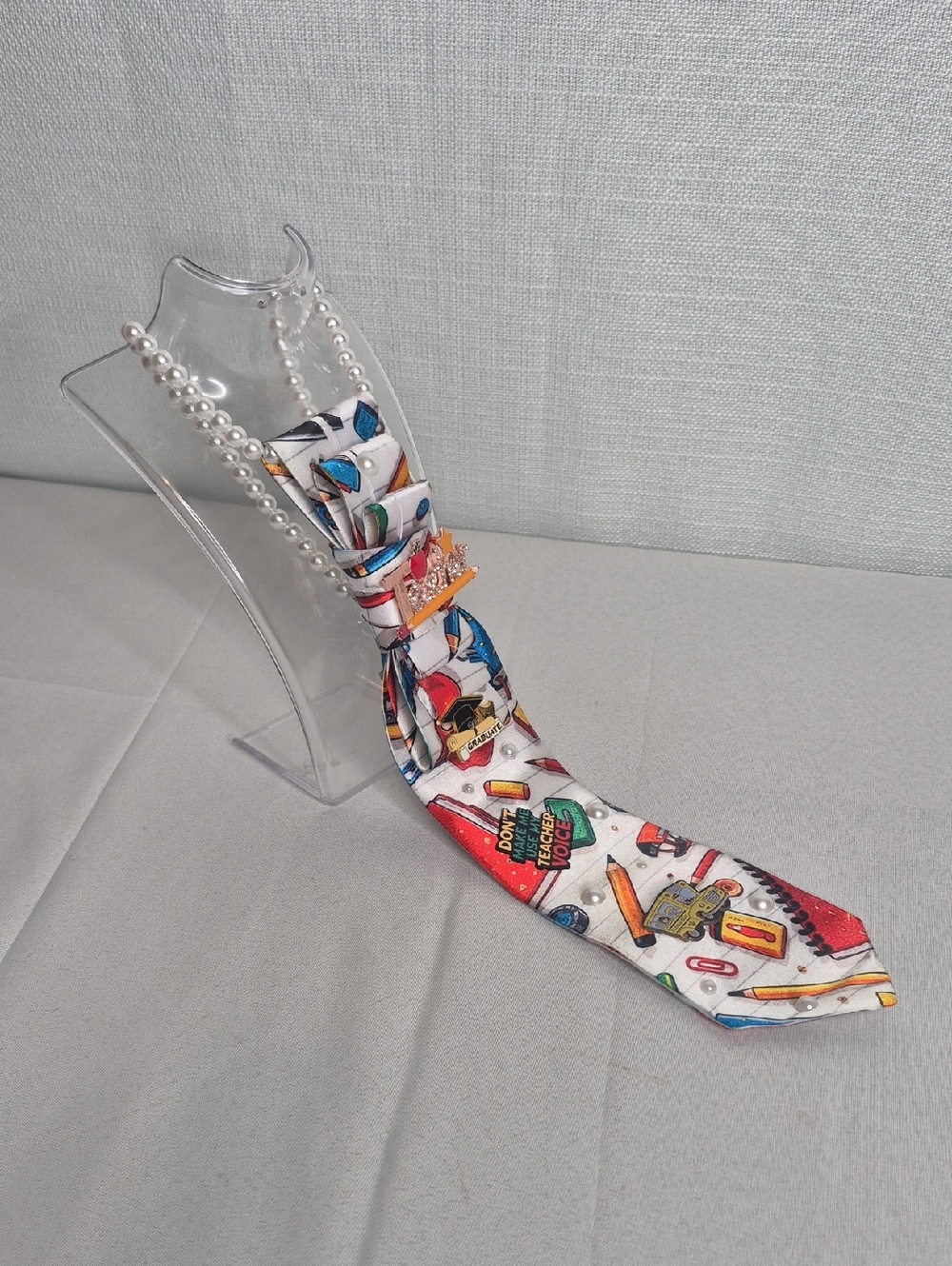 Handcrafted Luxury Fashion Necktie Necklace 📿 (THE TEACHER'S PET) - Picture 4 of 13